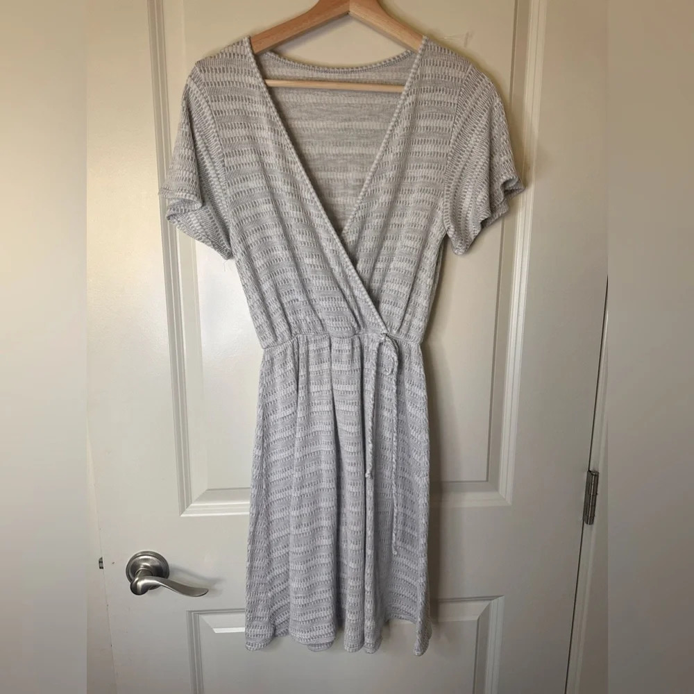 Grey white Summer dress M